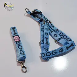 قلاده کتفی با لید برای انواع سگ سایز یک طرح استخوان و پنجه