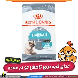 غذای خشک گربه هیربال دفع توپ مویی رویال کنین