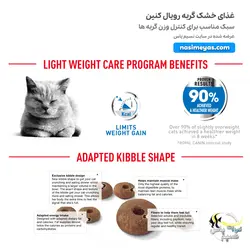 غذای خشک گربه لایت ویت 90 کنترل وزن رویال کنین