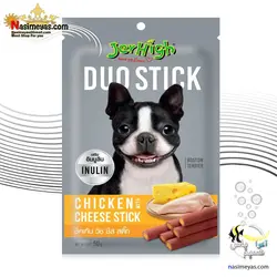 استیک تشویقی سگ دوبل مغز دار با مرغ و پنیر جرهای