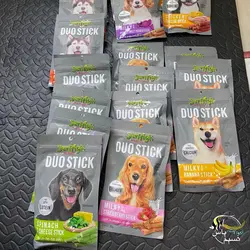 استیک تشویقی سگ دوبل مغز دار با مرغ و پنیر جرهای