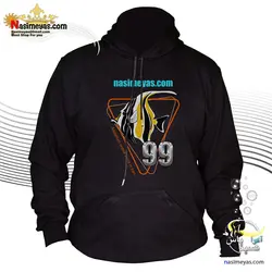 سویشرت هودی مشکی طرح ماهی موریش نسیم یاس