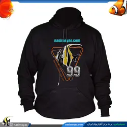 سویشرت هودی مشکی طرح ماهی موریش نسیم یاس