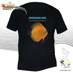 تیشرت مشکی طرح ماهی دیسکس 3 نسیم یاس