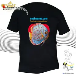 تیشرت مشکی طرح ماهی دیسکس 1 نسیم یاس