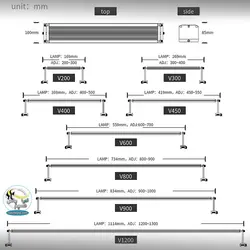 نور ال ای دی آکواریوم پلنت V800-WRGB ویک آکوا