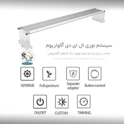 نور ال ای دی آکواریوم پلنت V450-WRGB ویک آکوا
