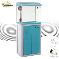 آکواریوم کامل با پایه تم آبی HX-520F سی استار