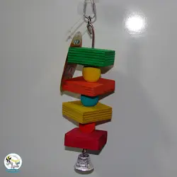 اسباب بازی پرنده چوبی زنگوله دار کد ۱۰۷۲