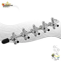 شیر و ترمینال تقسیم هوای ۵ خروجی استیل