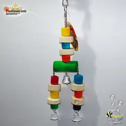 اسباب بازی پرنده چوب و زنجیر زنگوله دار کد ۱۰۱۲