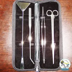 کیف ست پنس و قیچی استیل ۴ عددی