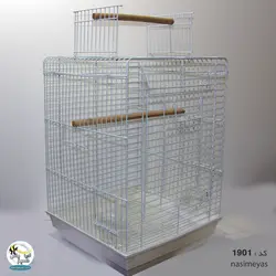 قفس پرنده سفید رنگ با درب بالا کد ۱۹۰۱ دایانگ