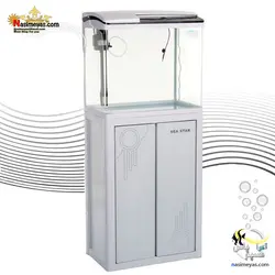 آکواریوم کامل با پایه تم سفید HX-600 سی استار