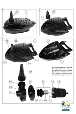 واتر پمپ آکواریوم و حوضچه PP3000 سرا