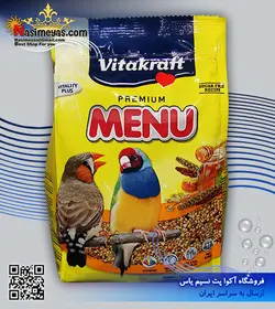غذای پریمیوم انواع فنچ مینو ۵۰۰ گرم ویتاکرافت