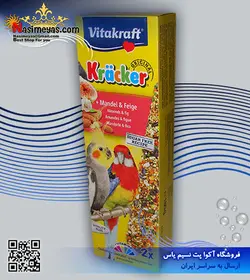تشویقی کراکر طوطی با انجیر و بادام ۱۸۰ گرم ویتاکرافت