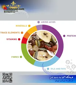 غذای میکس طوطی های بزرگ ولنس ۲۵۰۰ گرم پادوان