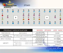 نور ال ای دی آب شور فول ۳۶۰۰ زتلایت