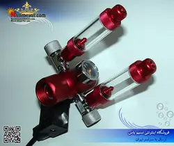 مانومتر و رگلاتور co2 مدل دو خروجی ST02-1 پرفشنال