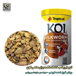 غذای کوی کرم ابریشم خشک شده سیلک ورم تروپیکال