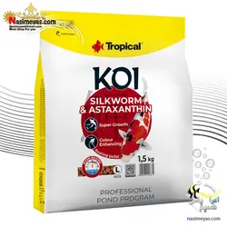 غذای کوی سیلک ورم کرم ابریشم و آستاگزانتین لارج تروپیکال