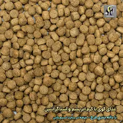 غذای کوی سیلک ورم کرم ابریشم و آستاگزانتین لارج تروپیکال