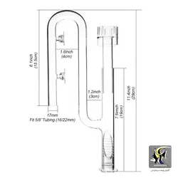 ست ورودی و خروجی شیشه ای فیلتر آکواریوم سری A با اسکیمر سطح آب