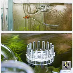 ست ورودی و خروجی شیشه ای فیلتر آکواریوم سری A با اسکیمر سطح آب