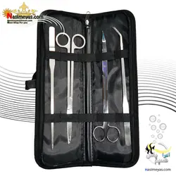 ست پنس و قیچی استیل ۴ عددی با کیف دستی