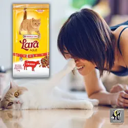 غذای گربه های بالغ با گوشت گاو بیف لارا ورسله لاگا