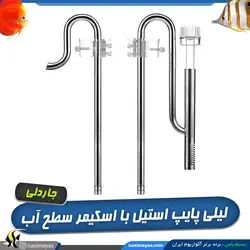 ست ورودی و خروجی استیل لیلی پایپ اسکیمر سطح دار