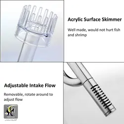 ست ورودی و خروجی استیل لیلی پایپ اسکیمر سطح دار