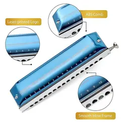 ساز دهنی کروماتیک ایستاپ مدل Easttop eap 16 blue
