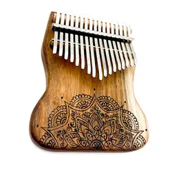 کالیمبا ۱۷ تیغه دست ساز ماندالا+ کیف