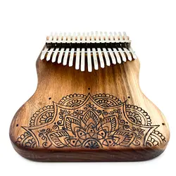 کالیمبا ۱۷ تیغه دست ساز ماندالا+ کیف