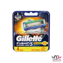تیغ یدک ژیلت مدل Fusion Proglide Power 5 ‏بسته 4 عددی