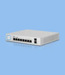 سوئیچ 8 پورت PoE یوبیکویتی (150W) | مشخصات فنی و قیمت خرید سوئیچ یوبیکویتی