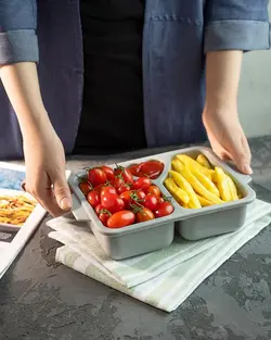 ظرف دو طرفه سرو تنقلات و میوه 2عدد