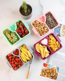 ظرف دو طرفه سرو تنقلات و میوه 2عدد