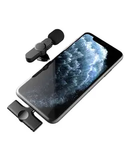 میکروفون بی سیم k9 با قابلیت پخش زنده برای آیفون لایتنینگ