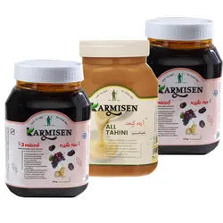 سه شیره و ارده ممتاز کارمیسن - 800 گرم مجموعه 3 عددی 🟢 قیمت : 231,000 تومان - فروشگاه آنلاین نیک سرا