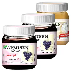شیره انگور و ارده ممتاز کارمیسن - 420 گرم مجموعه 3 عددی 🟢 قیمت : 148,000 تومان - فروشگاه آنلاین نیک سرا