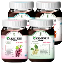 شیره انگور و خرما و توت و انجير کارمیسن - 800 گرم مجموعه 4 عددی 🟢 قیمت : 210,000&nbsp;تومان - فروشگاه آنلاین نیک سرا