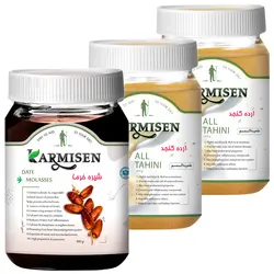 شیره خرما و ارده ممتاز کارمیسن - 600 گرم مجموعه 3 عددی 🟢 قیمت : 367,000&nbsp;تومان - فروشگاه آنلاین نیک سرا