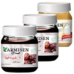 شیره خرما و ارده ممتاز کارمیسن -420 گرم مجموعه 3 عددی 🟢 قیمت : 126,000&nbsp;تومان - فروشگاه آنلاین نیک سرا