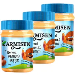 کره بادام زمینی رژیمی بدون شكر کارمیسن - 300 گرم مجموعه 3 عددی 🟢 قیمت : 183,300 تومان - فروشگاه آنلاین نیک سرا