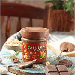 کره بادام زمینی کاکائویی کارمیسن- 300 گرم 🟢 قیمت : 61,500 تومان - فروشگاه آنلاین نیک سرا