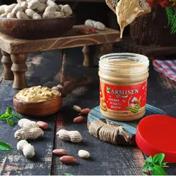 کره بادام زمینی کرانچی و رژيمي بدون شكر کارمیسن - 300 گرم مجموعه 4 عددی 🟢 قیمت : 238,000 تومان - فروشگاه آنلاین نیک سرا