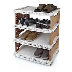 جاکفشی طرح دار جاسمین 4طبقه 🟢 قیمت : 470,000&nbsp;تومان - فروشگاه آنلاین نیک سرا